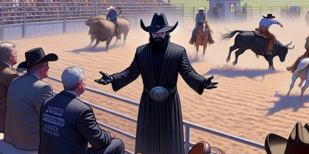 Harris County judge alleges rough treatment at rodeo; officials report $9,000 in complimentary items.