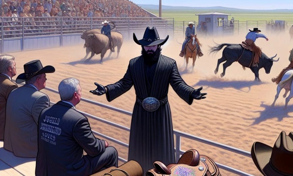 Harris County judge alleges rough treatment at rodeo; officials report $9,000 in complimentary items.