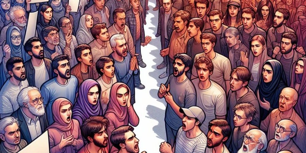 Iranian Americans clash with supporters of the regime.