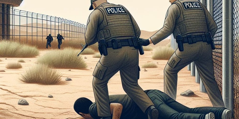 Border Patrol apprehends migrant who crawled under El Paso overpass near the border.