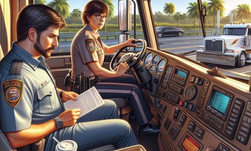 Truck Drivers Struggle with English Exams During Florida DOT Compliance Check Ride-Along