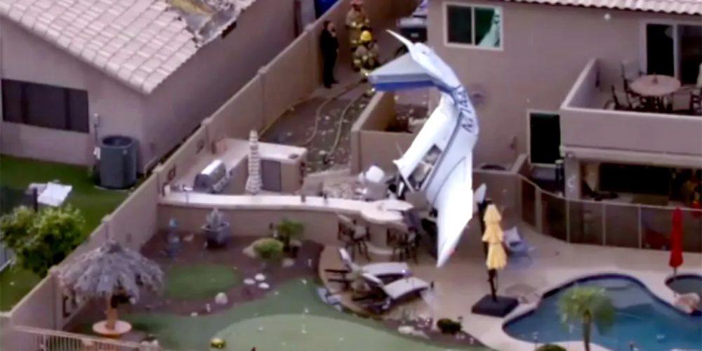 Three People Hurt After Small Aircraft Crashes into Phoenix Residence Near Airport